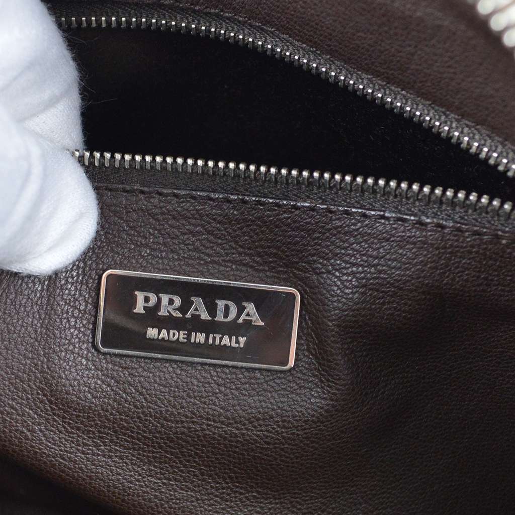 Prada Bowler Bag Beige Leather Good condition - Box View