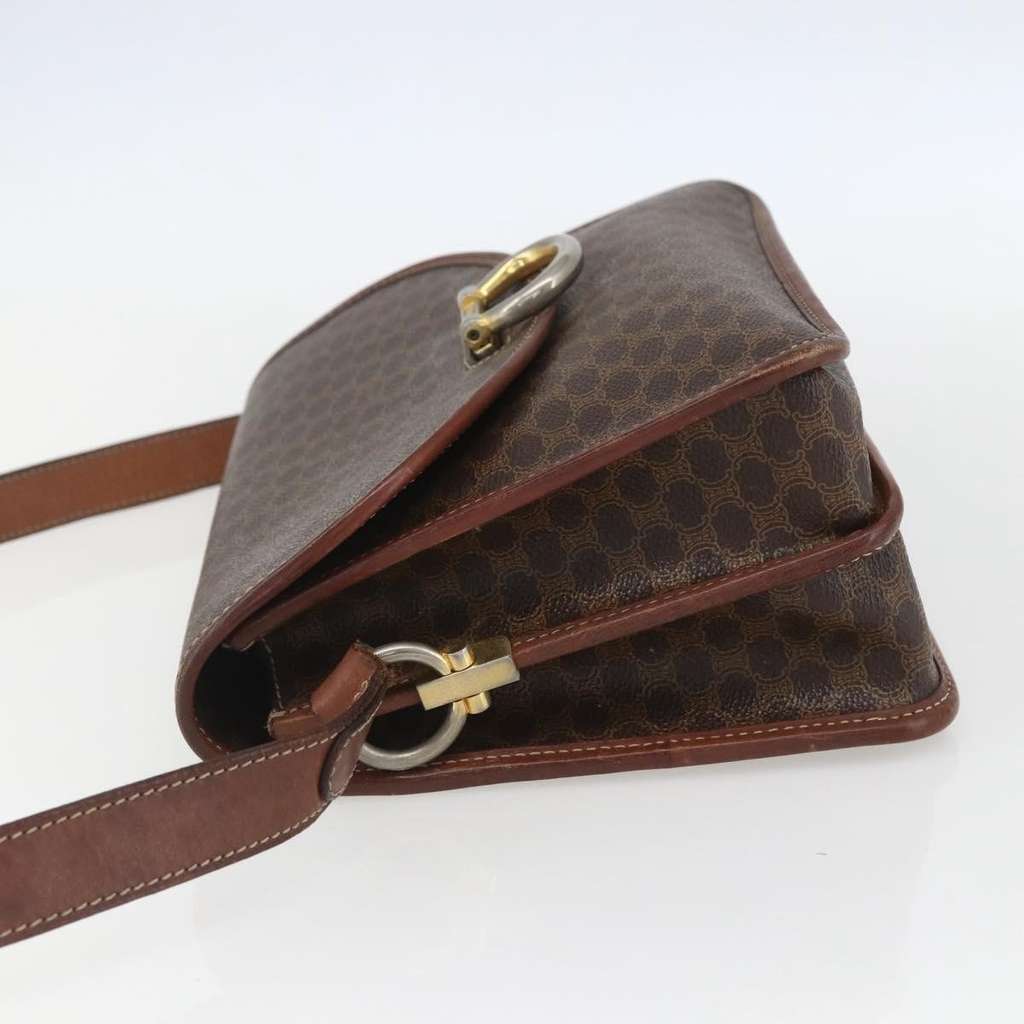 Celine Vintage Macadam Shoulder Bag Brown Canvas Good condition - Inside View