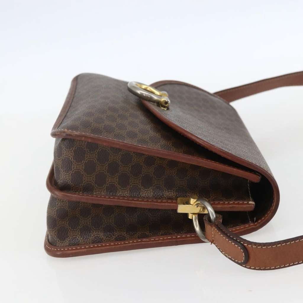 Celine Vintage Macadam Shoulder Bag Brown Canvas Good condition - Model View