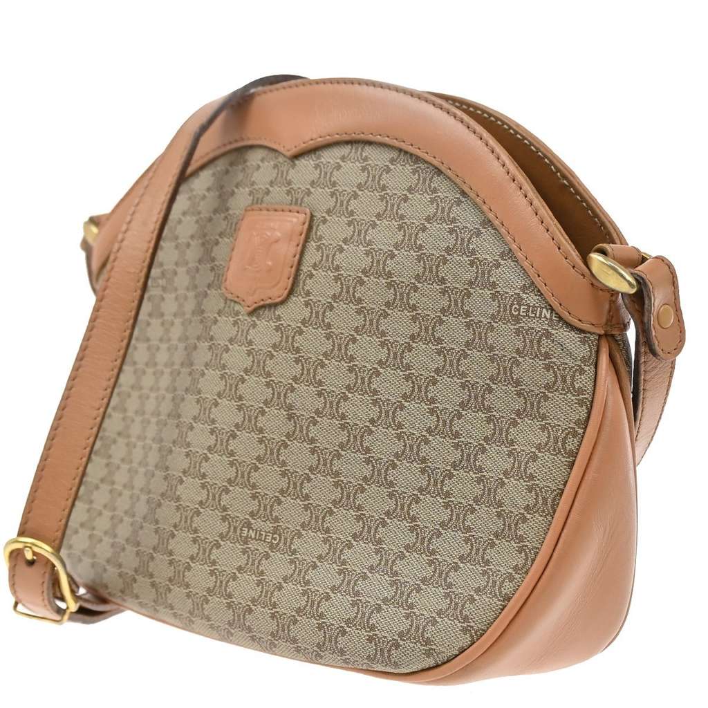 Celine Vintage Macadam Shoulder Bag Brown Canvas Good condition - Inside View