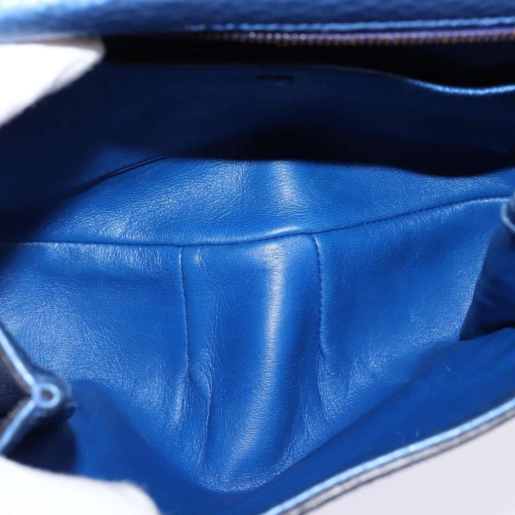 Gucci Nouveau Fringe Crossbody Bag Blue Leather Good condition - Box View