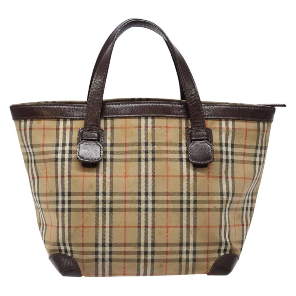 Burberry Nova Check Handbag Beige Canvas Good condition - Back View
