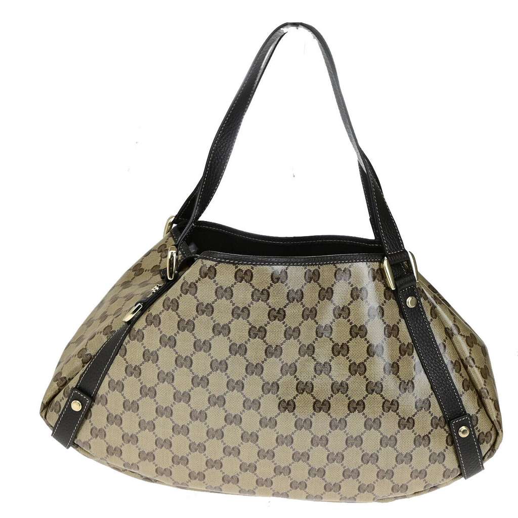 Gucci Pelham Shoulder Bag Brown Canvas Fair condition - Back View
