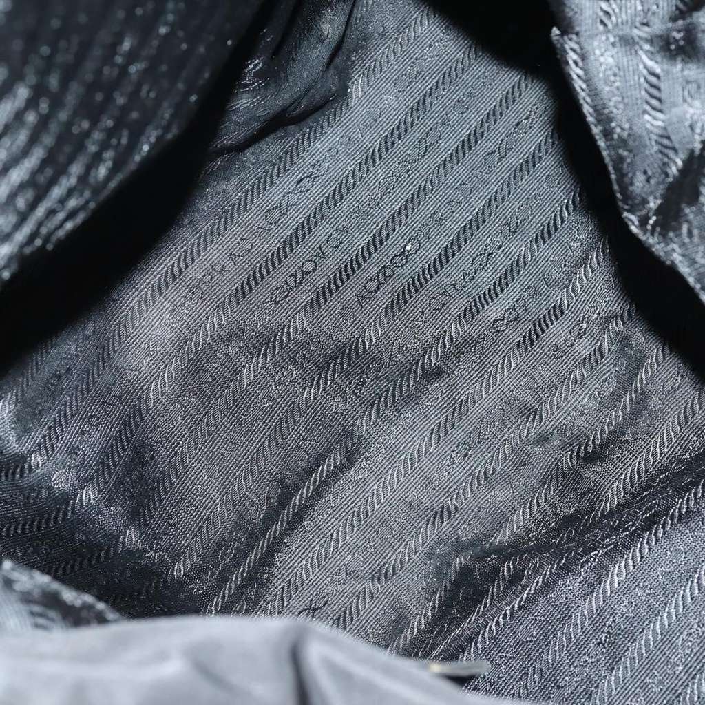 Prada Convertible Metal Handle Satchel Black Good condition - Box View