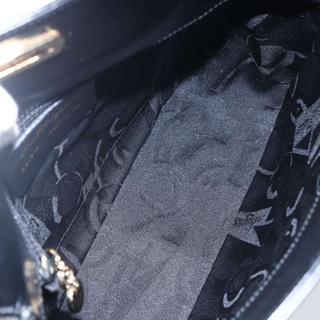 Salvatore Ferragamo Gancini Shoulder Bag Black Leather Good condition - Box View