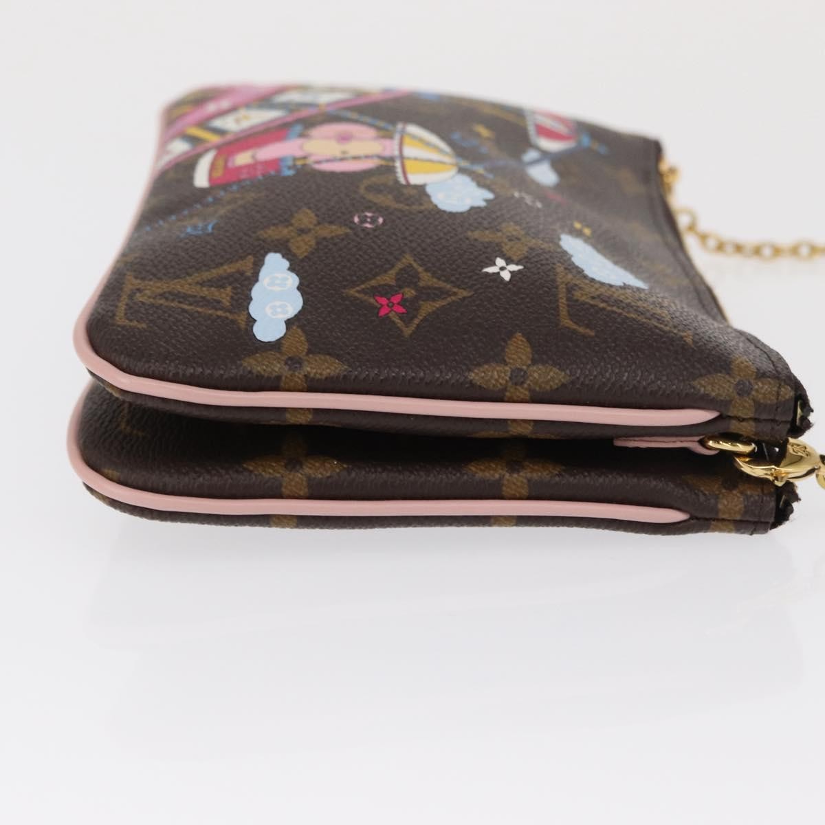 Louis Vuitton Double Zip Pochette Brown Canvas Good condition - Inside View