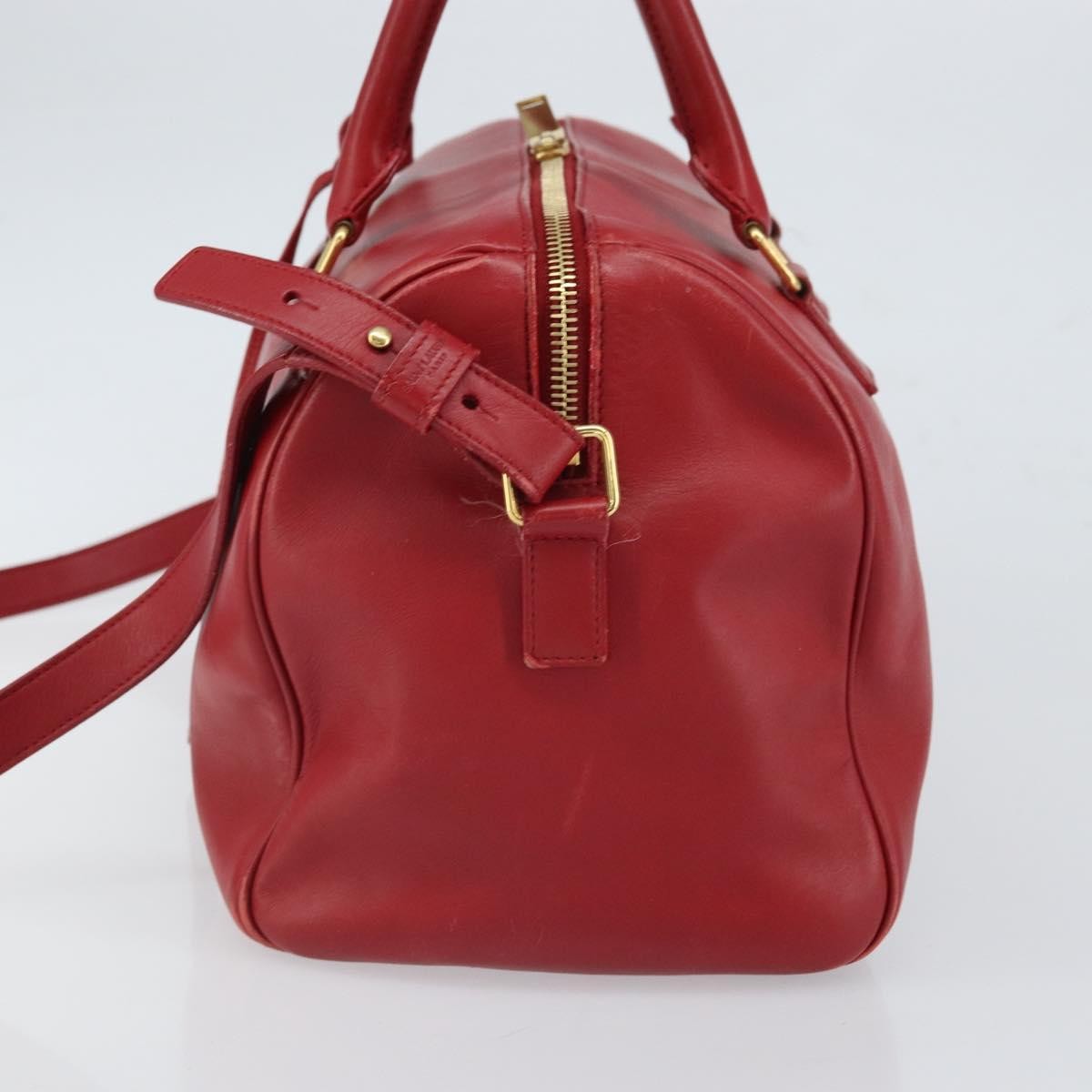 Saint Laurent Classic Duffle Bag Red Leather Fair condition - Inside View