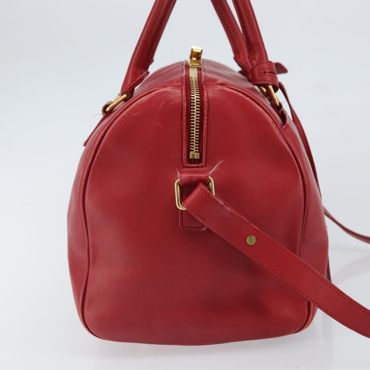 Saint Laurent Classic Duffle Bag Red Leather Fair condition - Model View