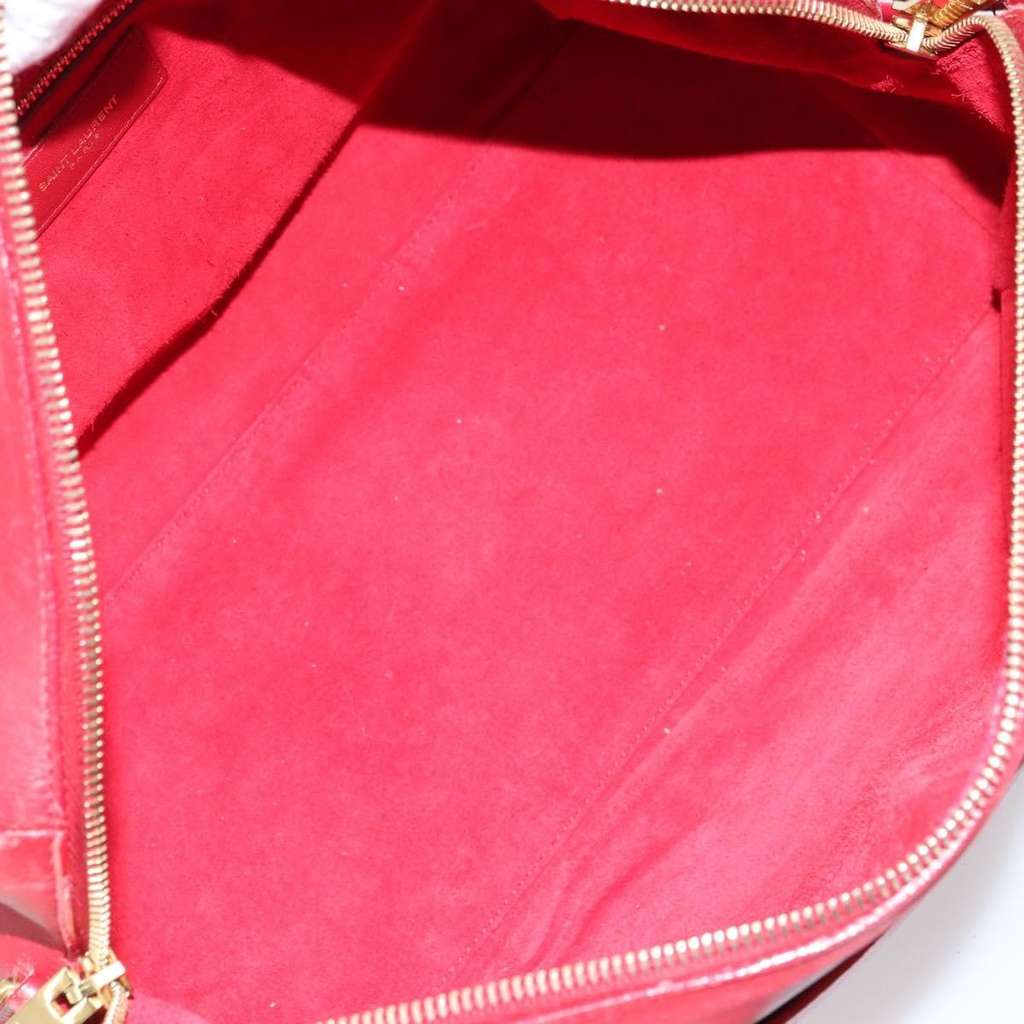 Saint Laurent Classic Duffle Bag Red Leather Fair condition - Box View