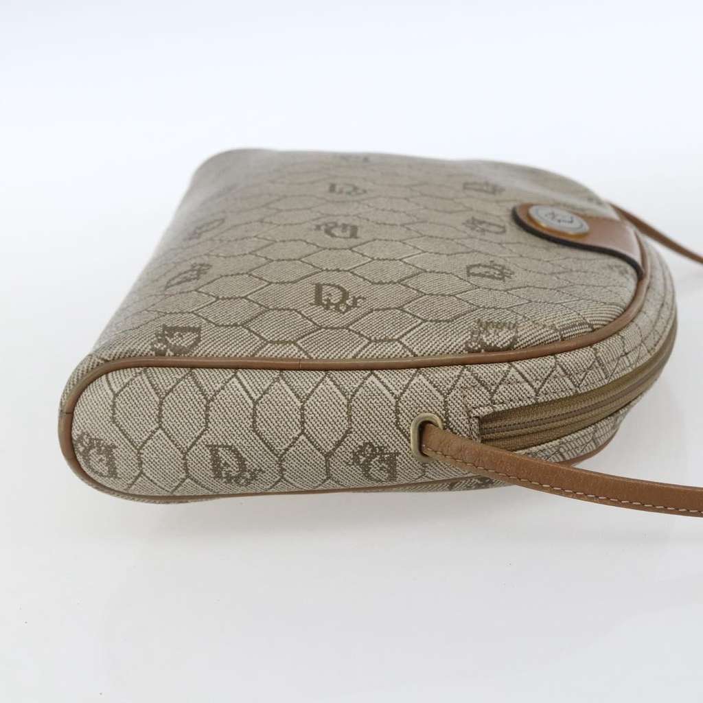 Christian Dior Vintage Honeycomb Shoulder Bag Beige Canvas Fair condition - Model View