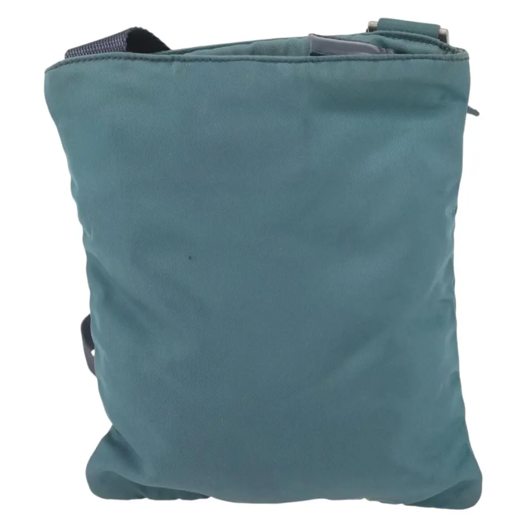 Prada Vintage Shoulder Bag Blue Good - Back View