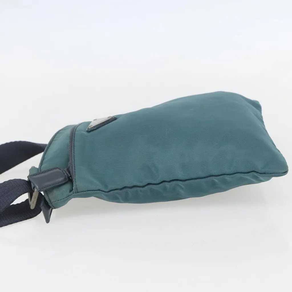 Prada Vintage Shoulder Bag Blue Good - Inside View
