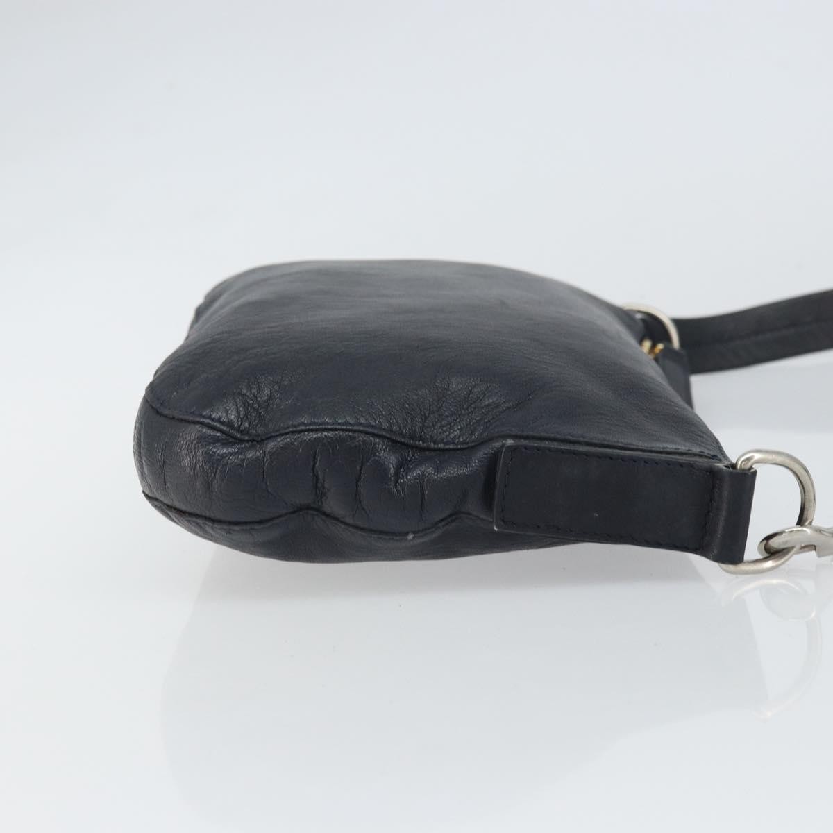 Celine Vintage Shoulder Bag Navy Leather Good condition - Inside View