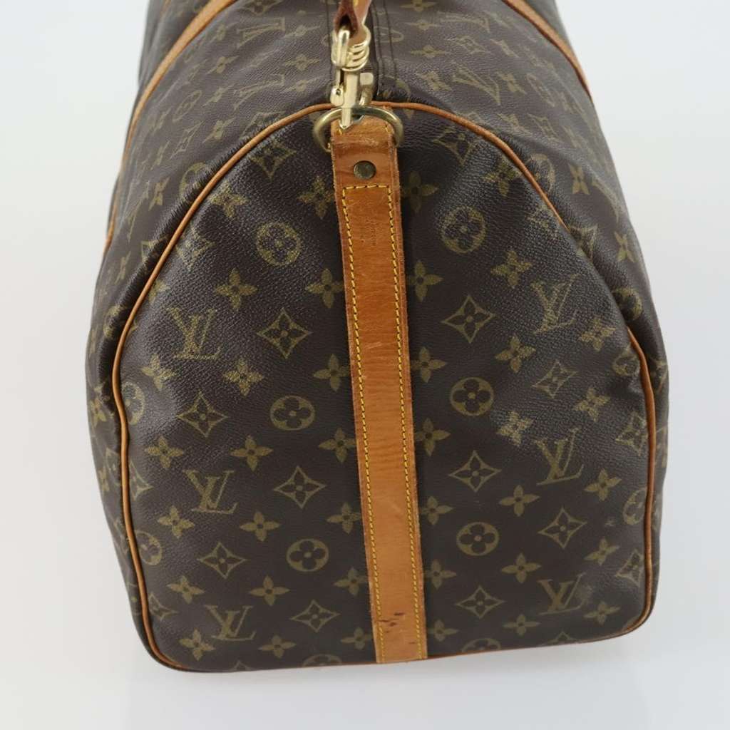 Louis Vuitton Keepall Bandouliere Bag Brown Canvas Fair condition - Model View