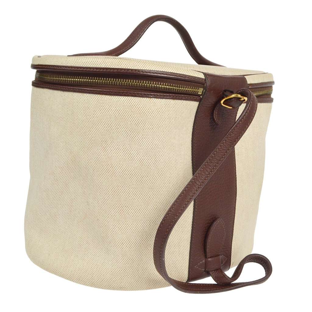 Hermès Vintage Clutch Beige Canvas Good condition - Back View