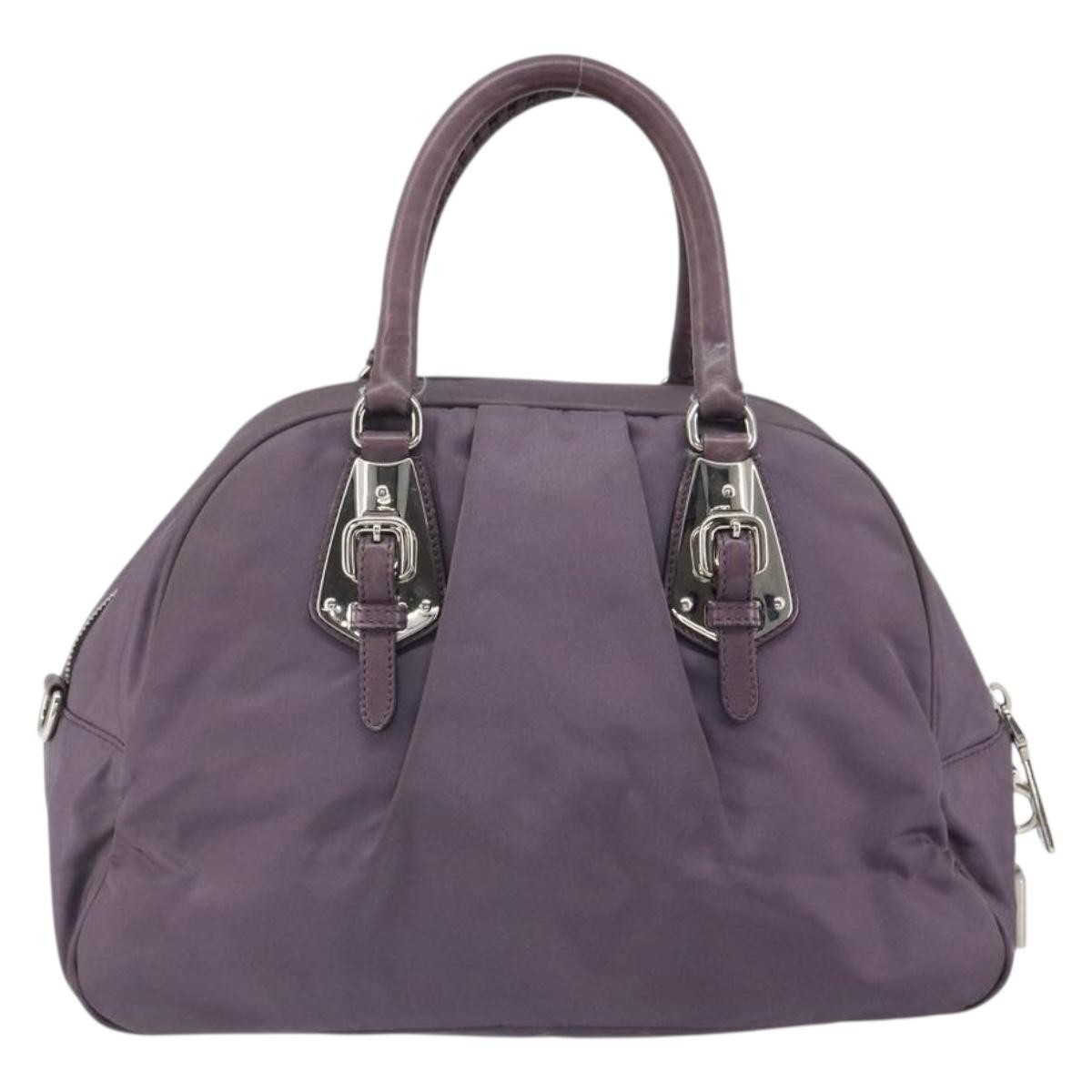 Prada Buckle Dome Satchel Purple Fair condition - Back View