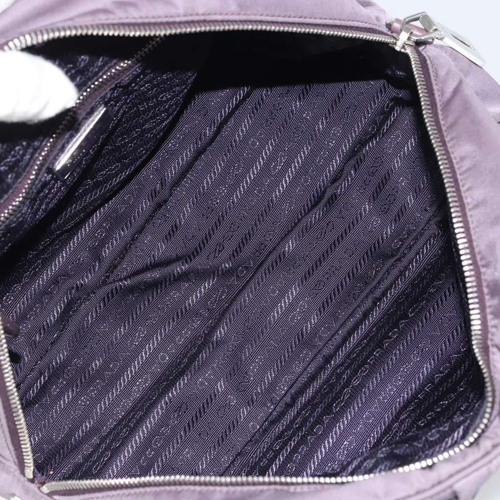 Prada Buckle Dome Satchel Purple Fair condition - Box View