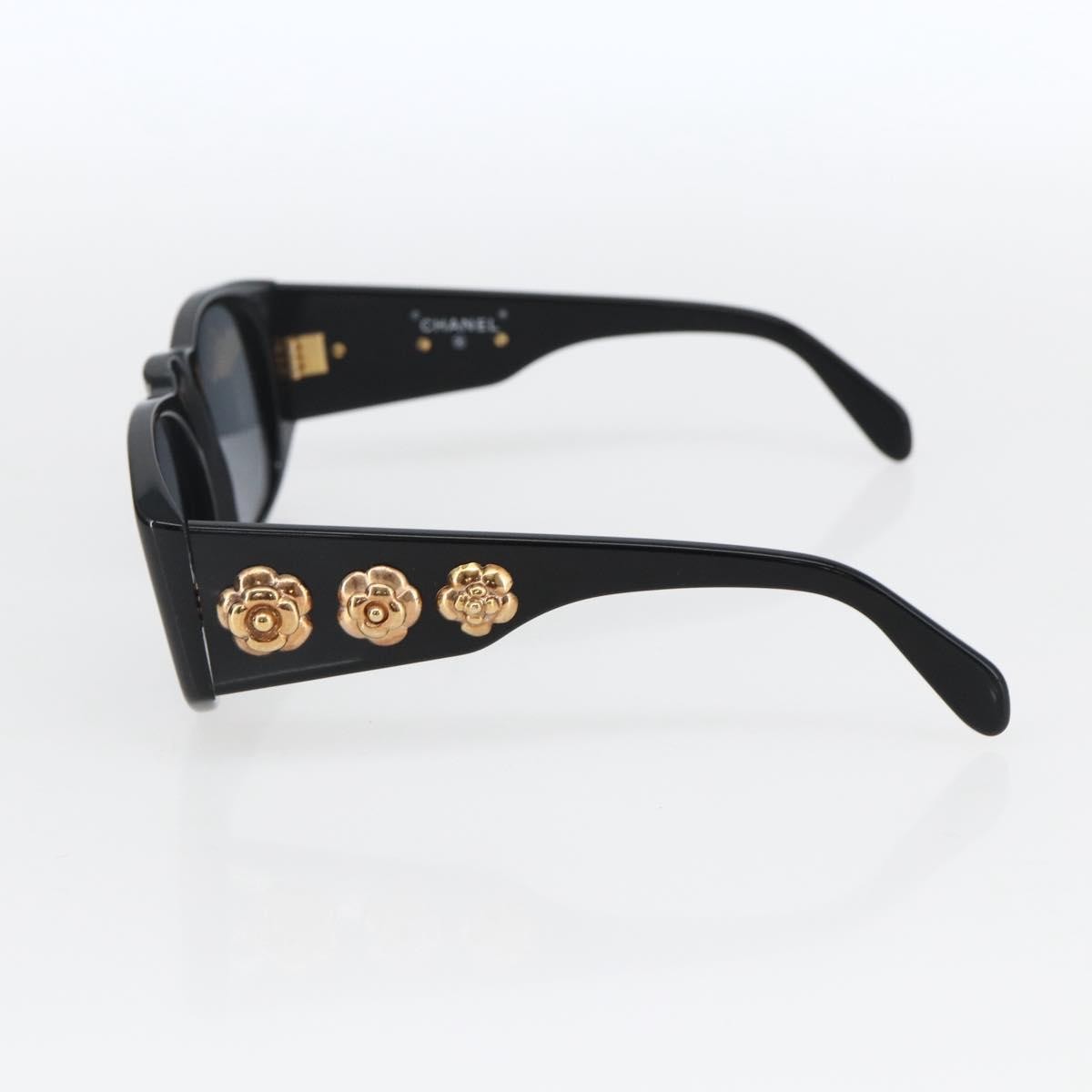 Chanel Camélia sunglasses Black Plastic Good condition - Model View