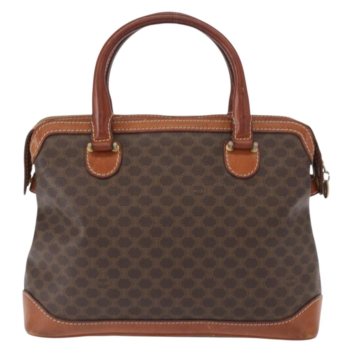 Celine Vintage Macadam Handbag Brown Canvas Good condition - Back View