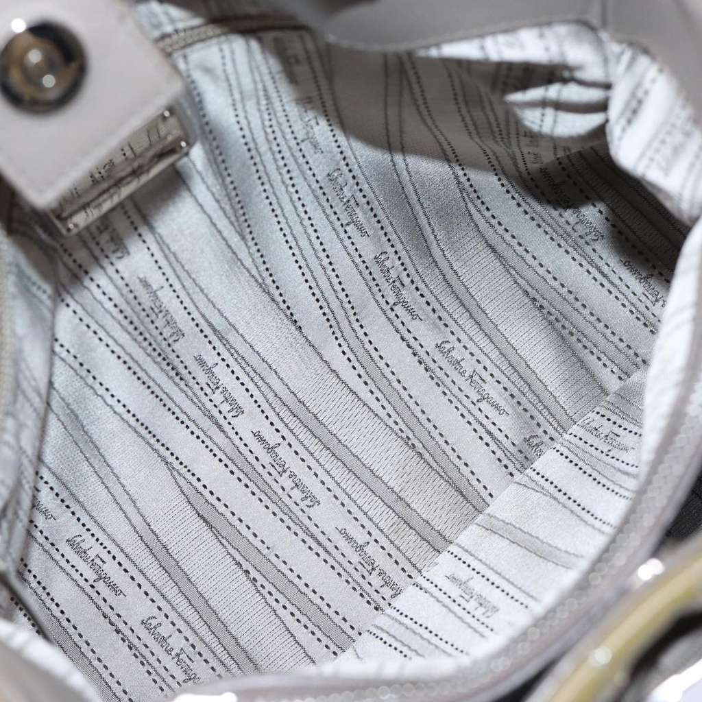 Salvatore Ferragamo Vala Handbag Beige Good condition - Box View