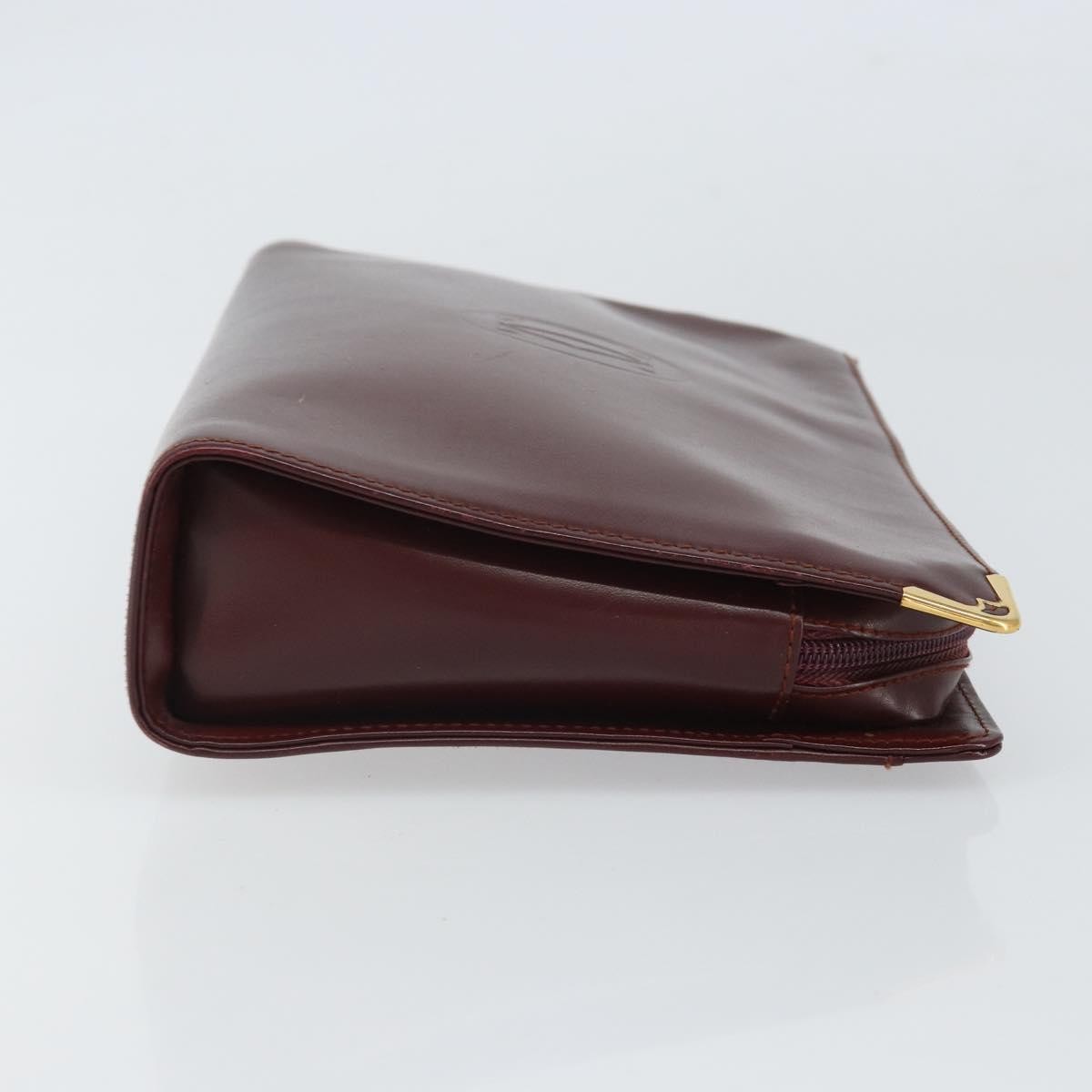 Cartier Must de Cartier Clutch bag Burgundy Leather Good condition - Inside View