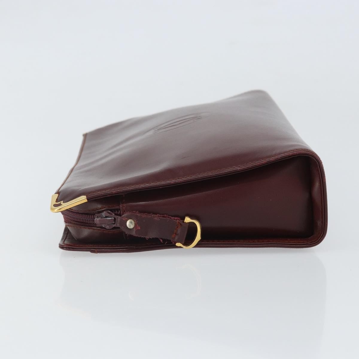 Cartier Must de Cartier Clutch bag Burgundy Leather Good condition - Model View