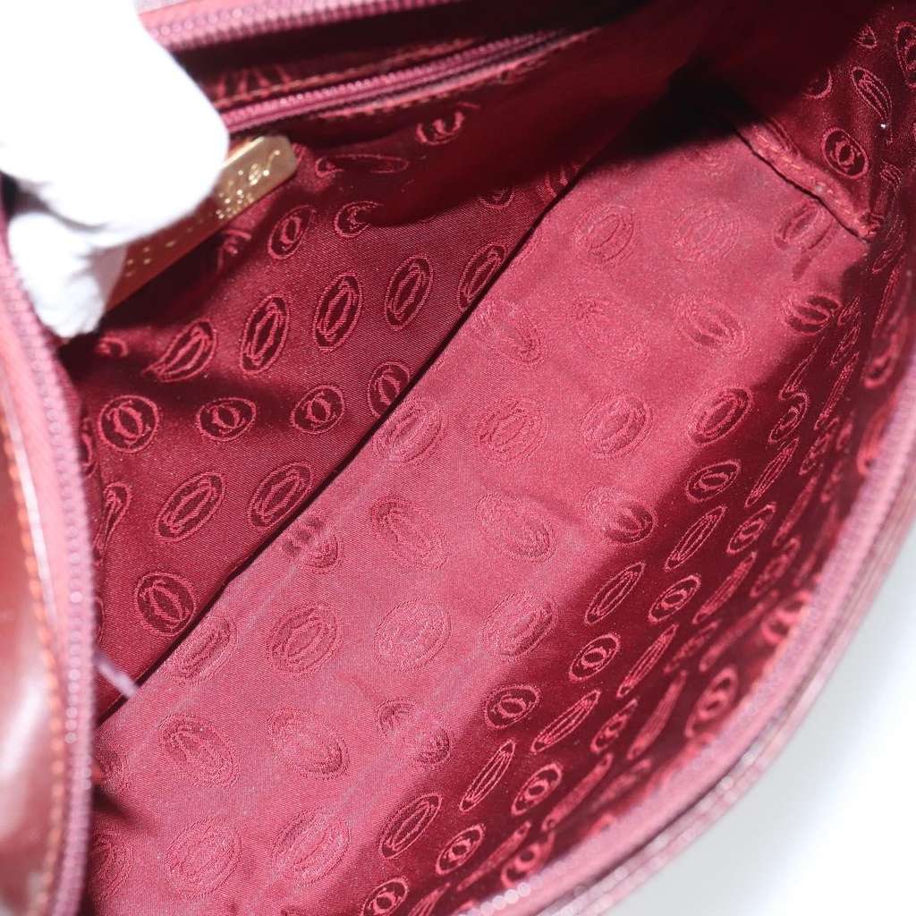 Cartier Must de Cartier Clutch bag Burgundy Leather Good condition - Box View