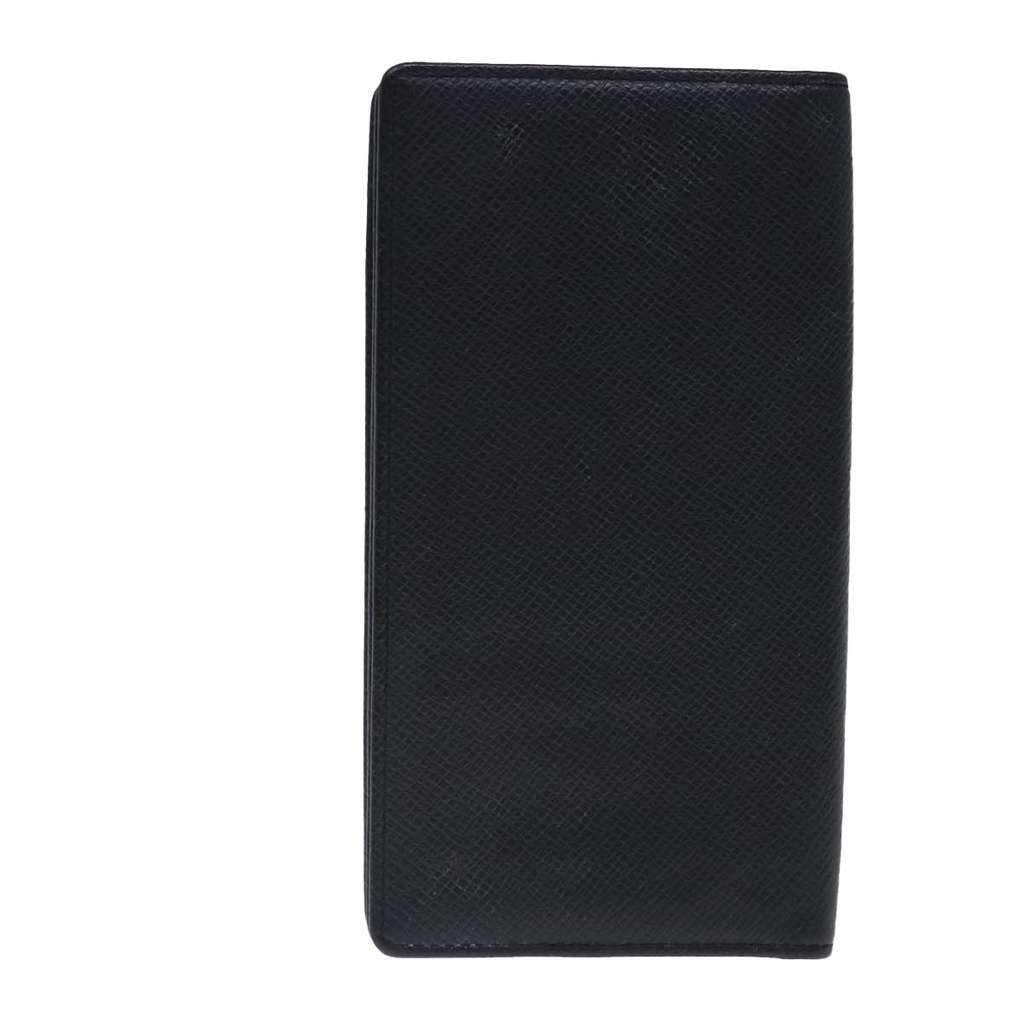 Louis Vuitton Porte Cartes Wallet Black Leather Good condition - Back View