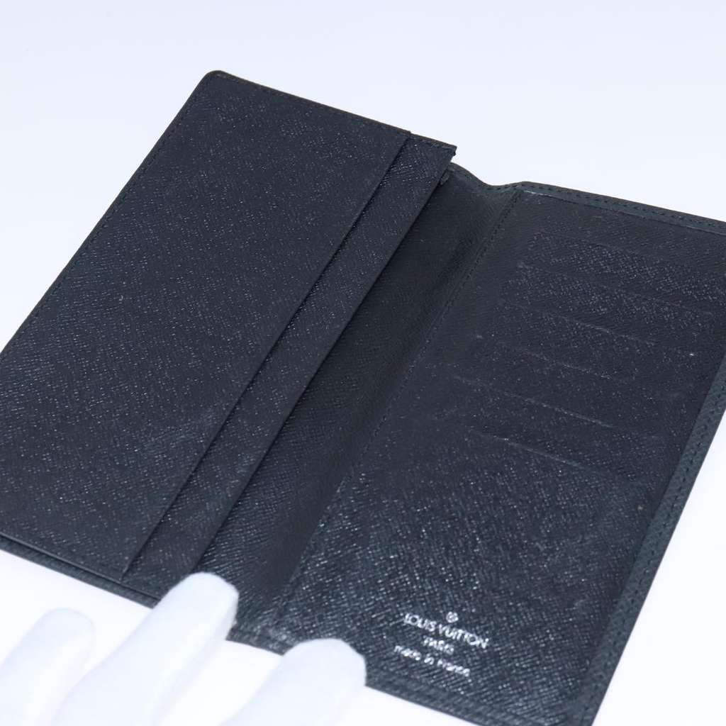 Louis Vuitton Porte Cartes Wallet Black Leather Good condition - Box View