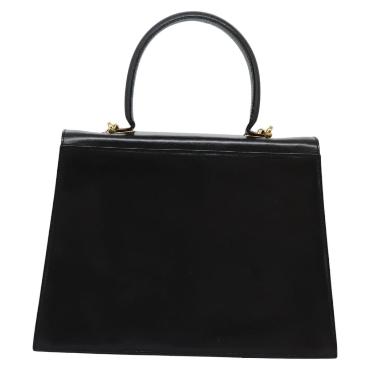 Salvatore Ferragamo Gancini Convertible Top Handle Bag Black Leather Good condition - Back View