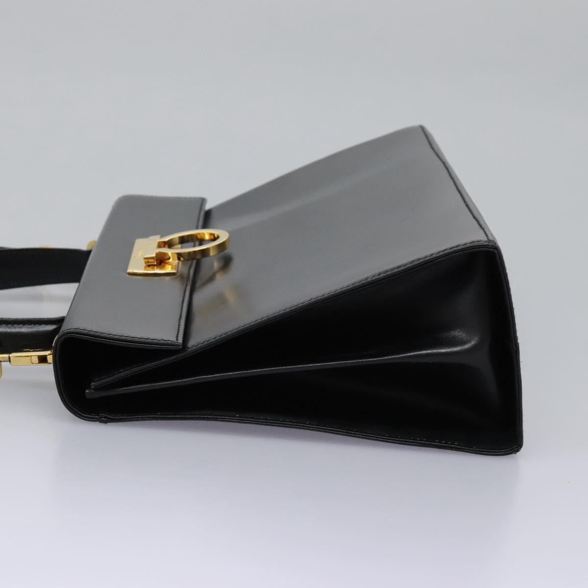 Salvatore Ferragamo Gancini Convertible Top Handle Bag Black Leather Good condition - Inside View