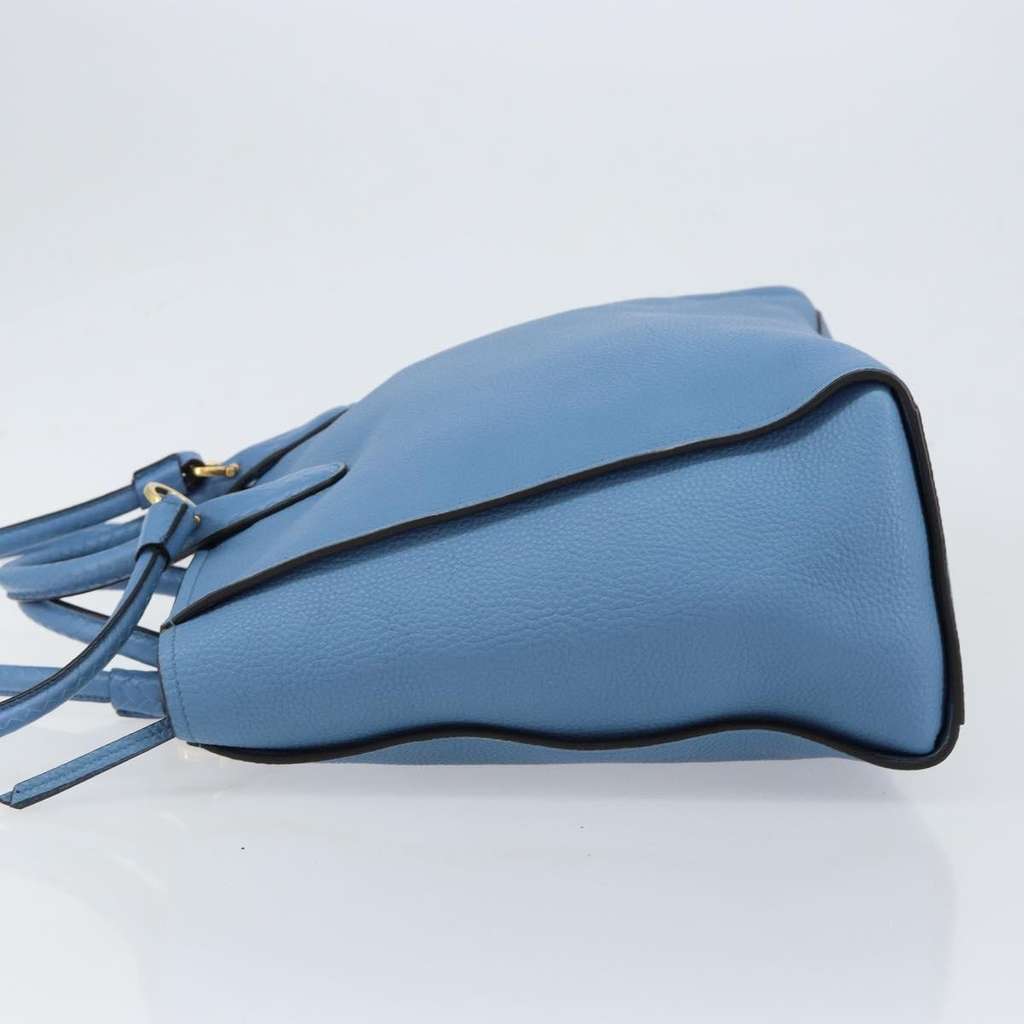 Salvatore Ferragamo Vintage Tote bag Blue Leather Good condition - Model View