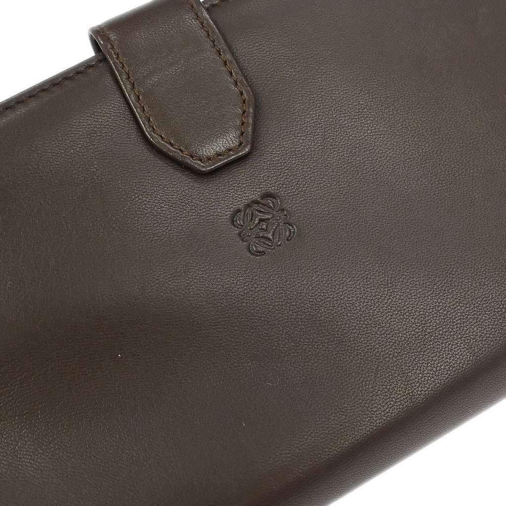 Loewe Anagram Wallet Brown Leather Good condition - Box View