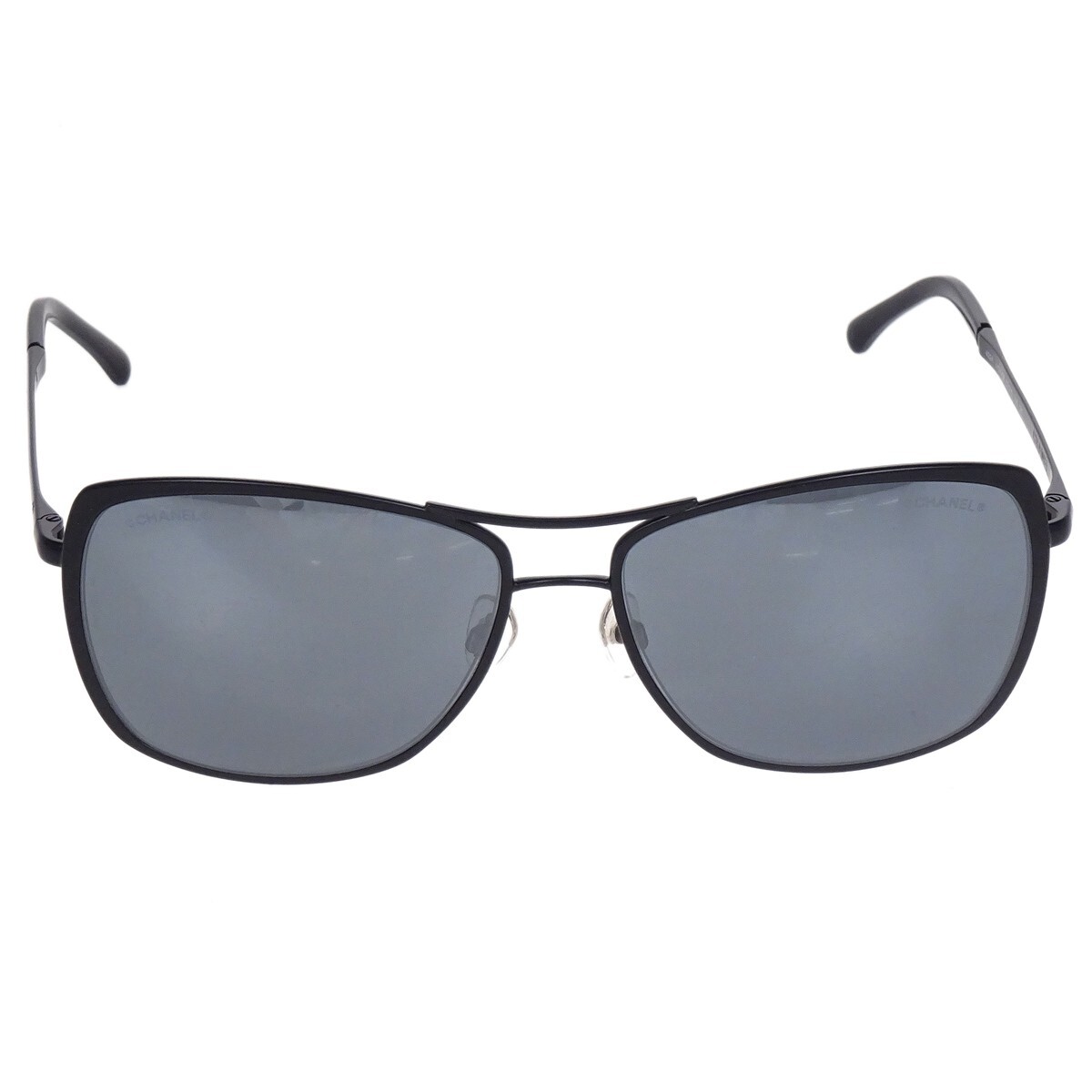 Chanel Logo CC Sunglasses Black Plastic Good condition - Back View