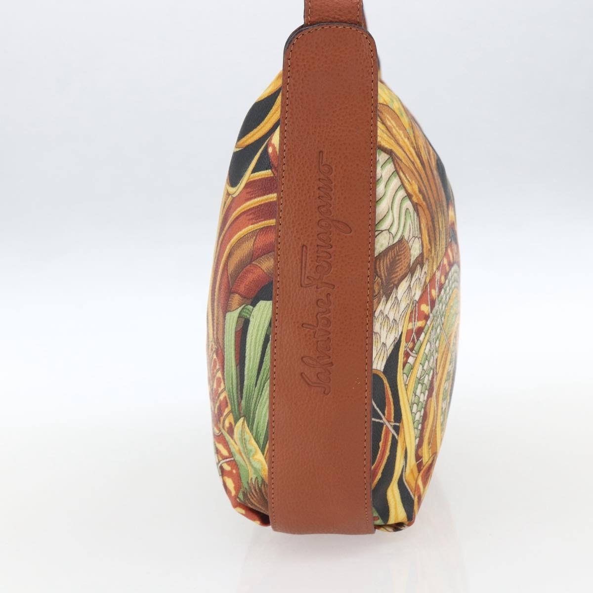 Salvatore Ferragamo Vintage Shoulder Bag Brown Leather Good condition - Inside View