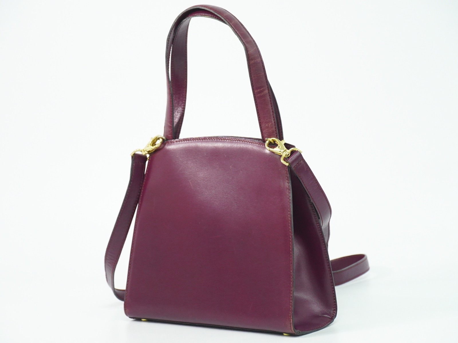 Celine Handbag Purple Leather Fair condition - Back View