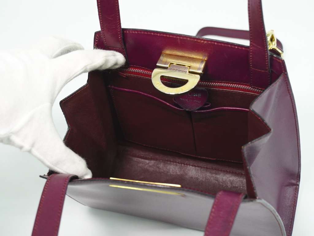 Celine Handbag Purple Leather Fair condition - Inside View