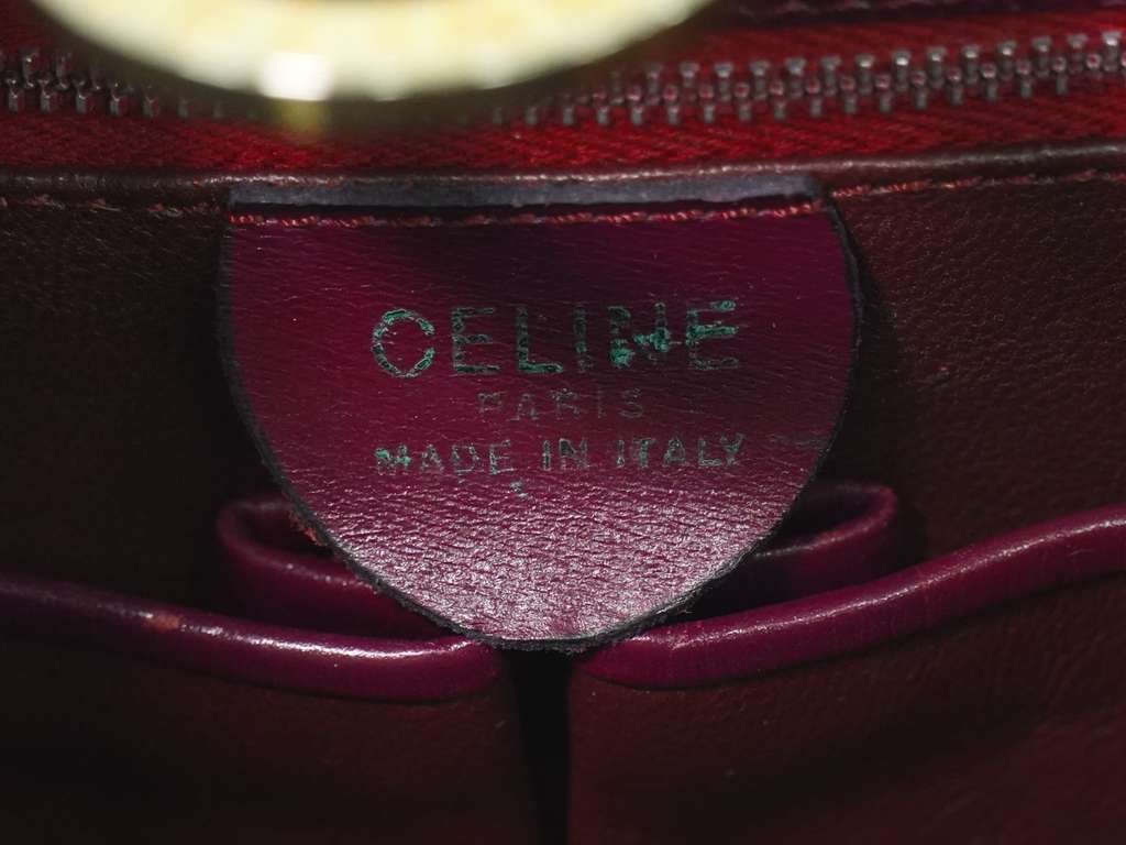 Celine Handbag Purple Leather Fair condition - Model View