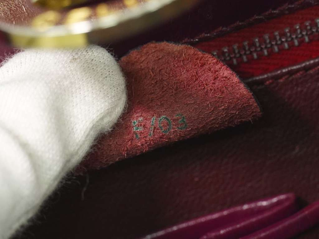 Celine Handbag Purple Leather Fair condition - Box View