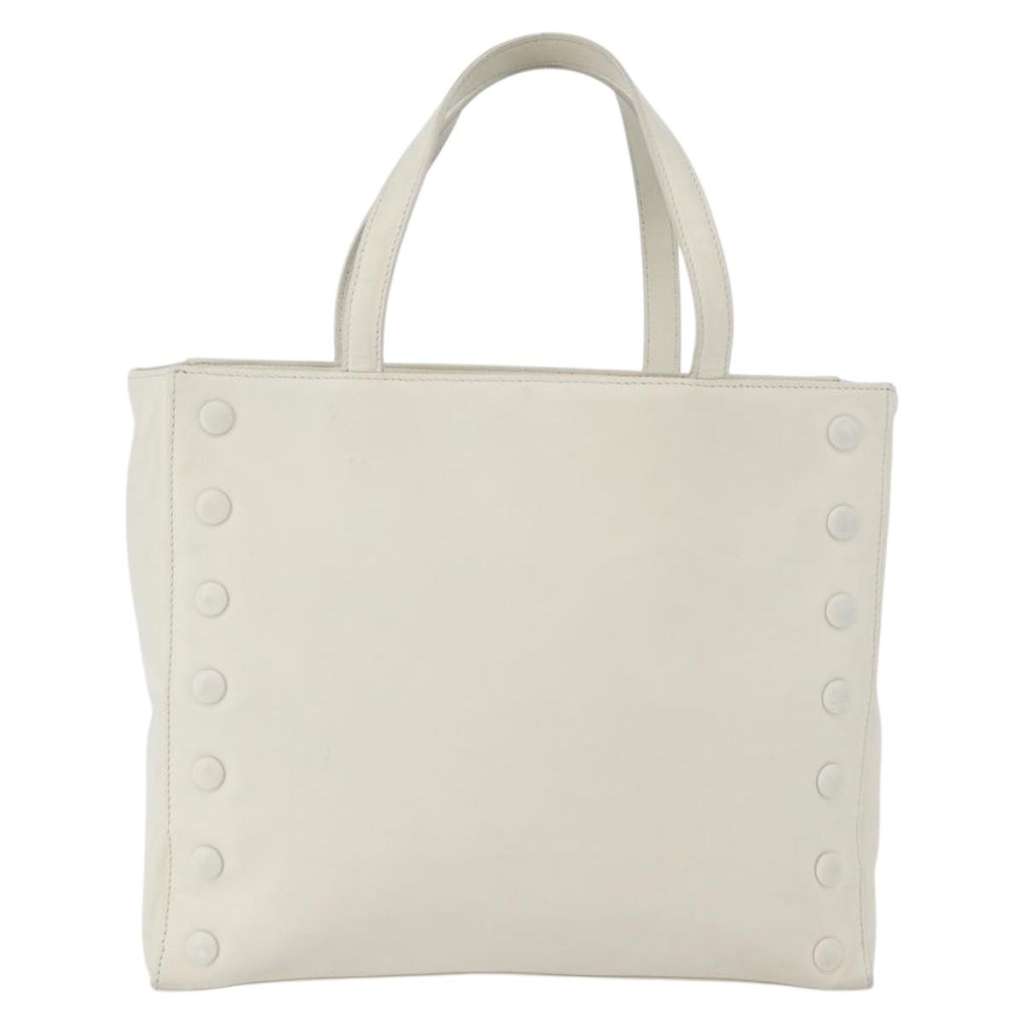 Celine Handbag White Leather Fair condition - Back View