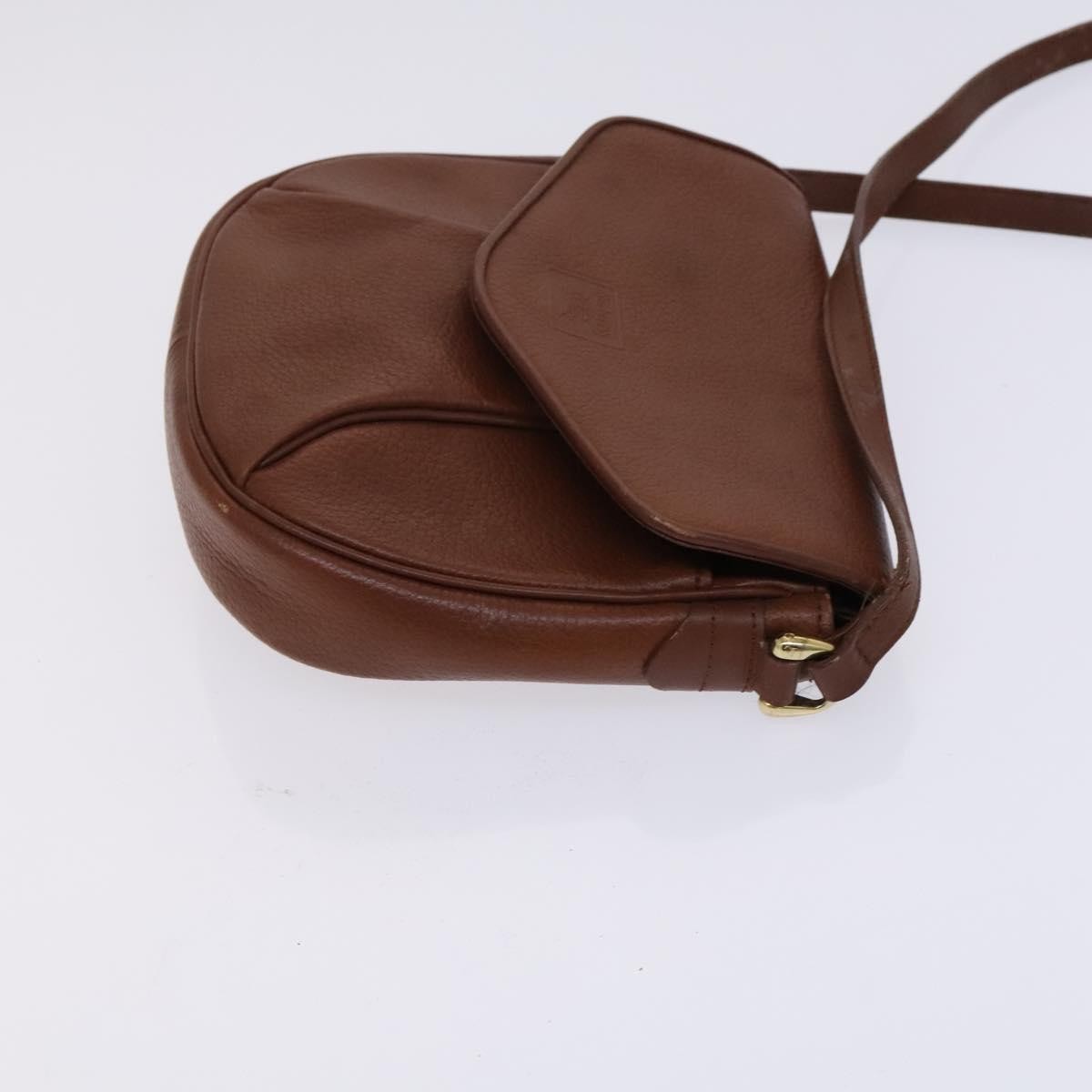 Burberry Flap Shoulder Bag Brown Leather Good condition - Inside View