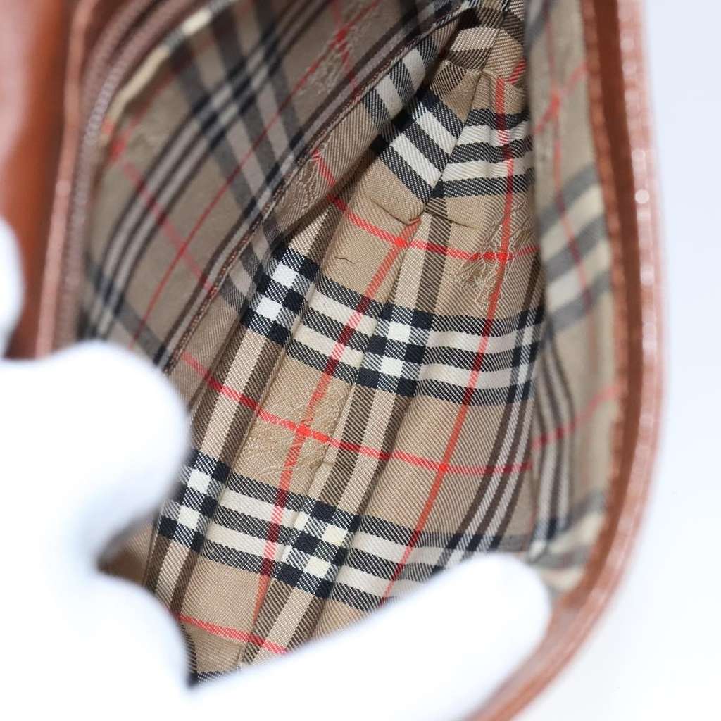 Burberry Flap Shoulder Bag Brown Leather Good condition - Box View