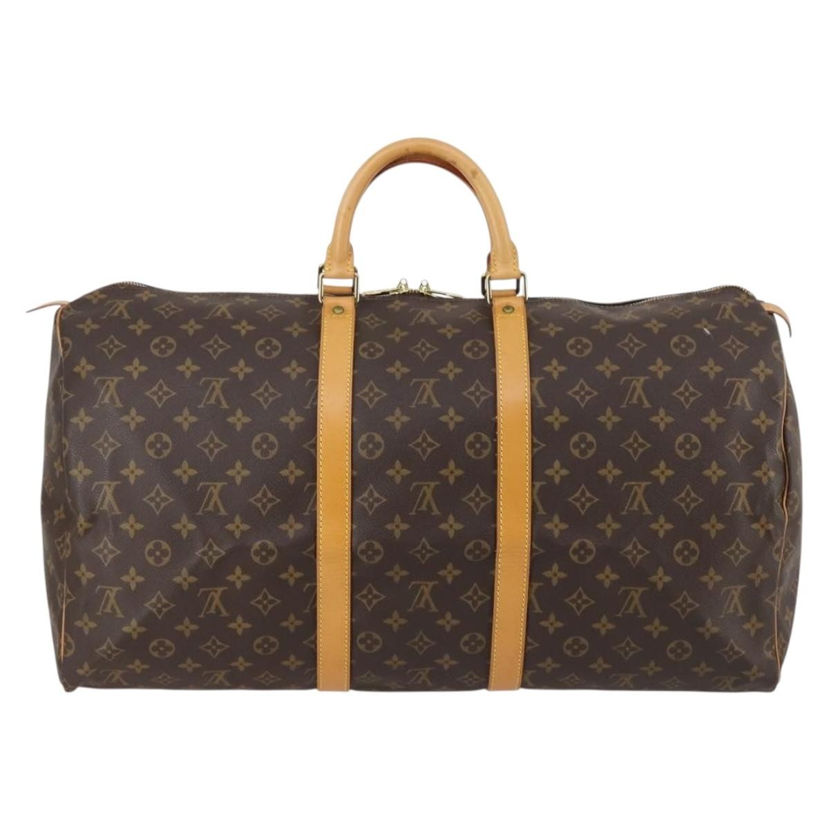 Louis Vuitton Keepall Bag Brown Canvas Good condition - Back View