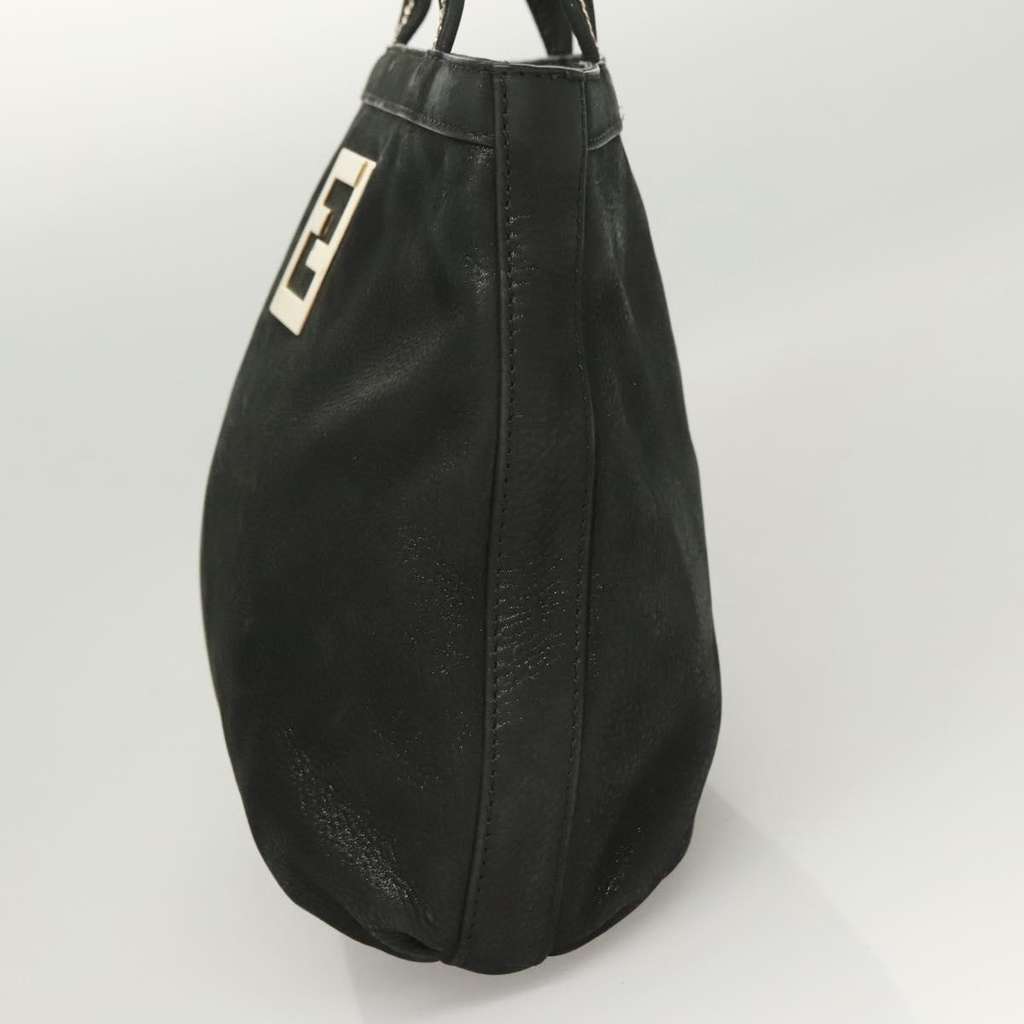 Fendi Vintage Convertible Tote Black Leather Good condition - Inside View