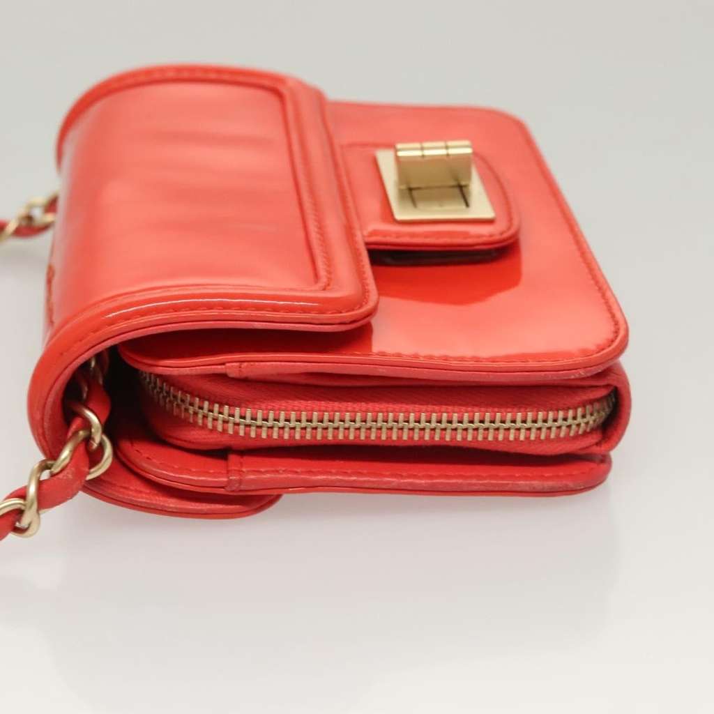 Chanel Reissue 2.55 Square Zip Around Card Holder Wallet Orange Good condition - Model View