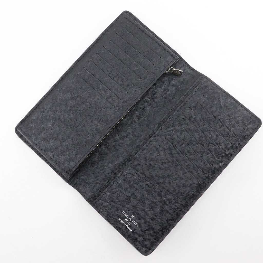 Louis Vuitton Brazza Long Bifold wallet Black Leather Good condition - Inside View