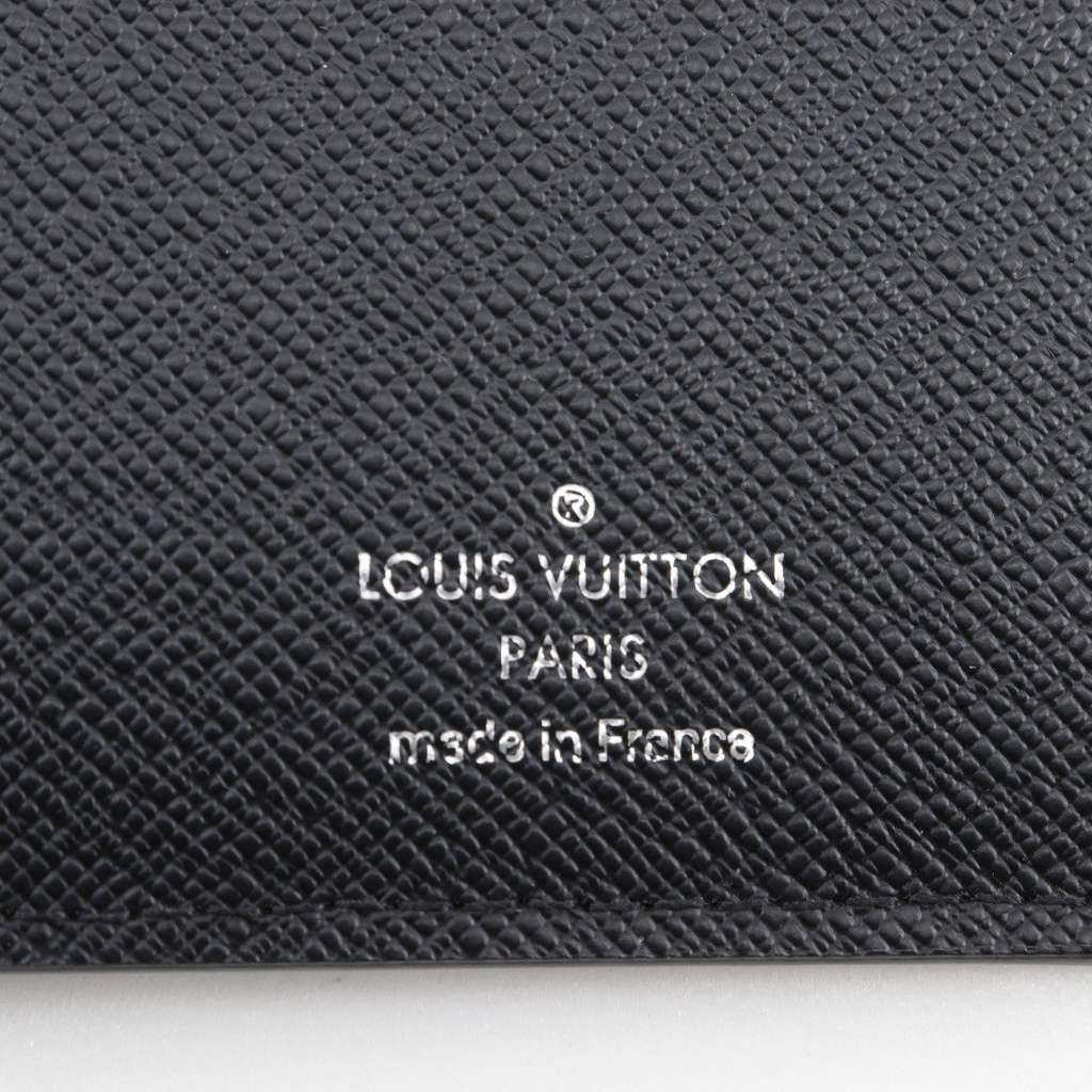 Louis Vuitton Brazza Long Bifold wallet Black Leather Good condition - Model View