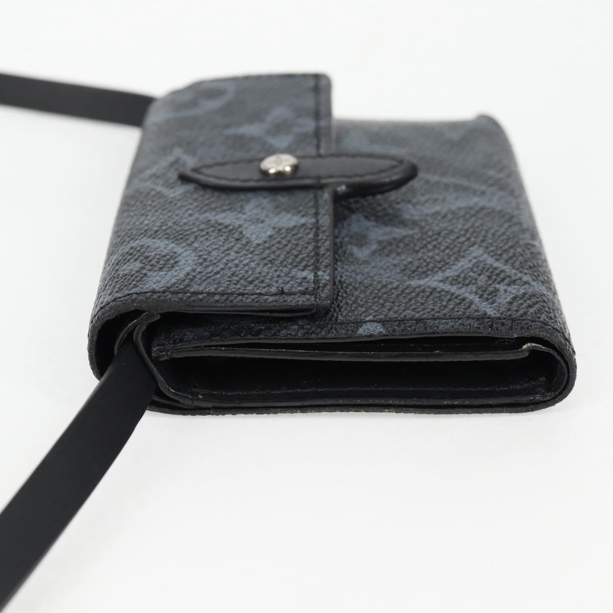 Louis Vuitton Cross Card Holder Black Canvas Good condition - Inside View