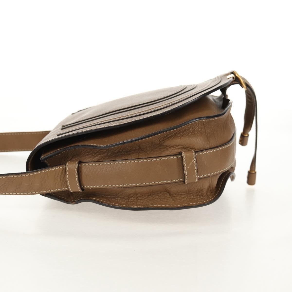 Chloe Marcie Saddle Bag Beige Leather Good condition - Inside View