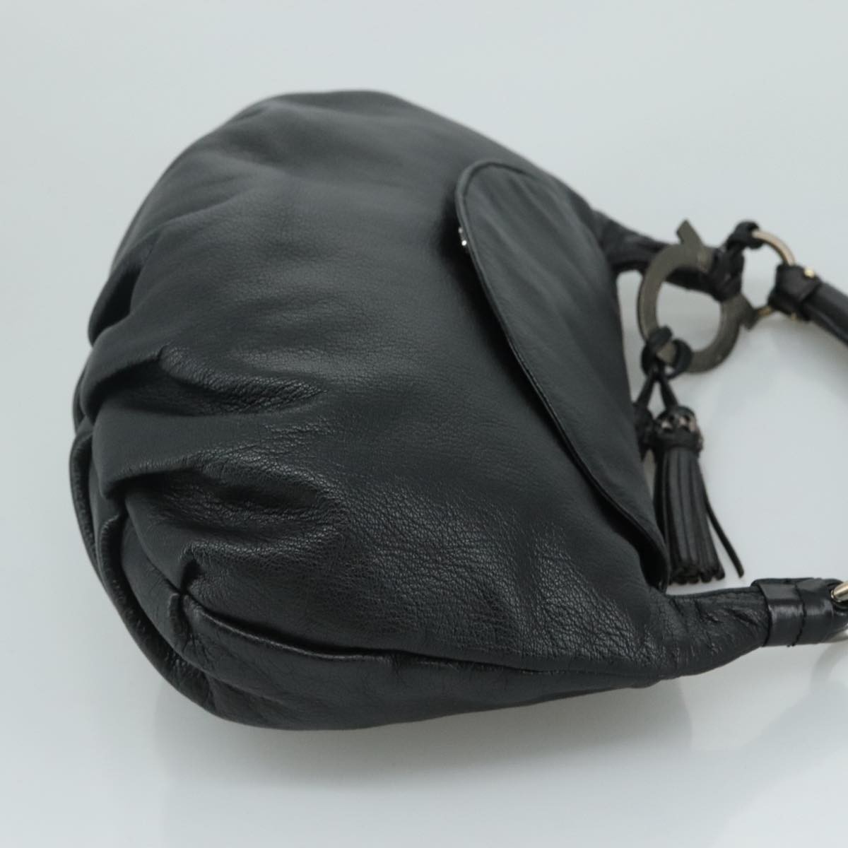 Salvatore Ferragamo Flap Handbag Black Leather Good condition - Model View